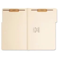 Smead 1.5 in. Expansion Top Tab Fastener Folders, 2 Fasteners - Legal Size/Manila Exterior (50/Box)