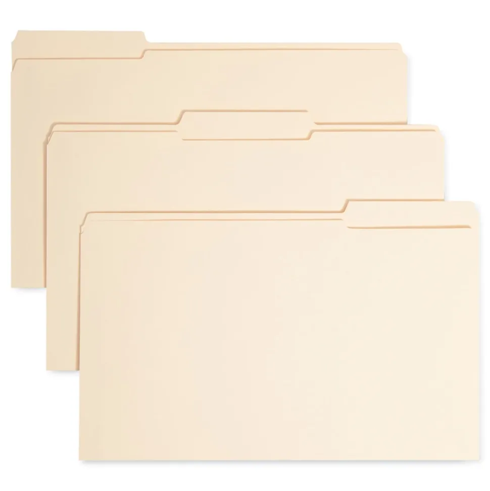 Smead 1.5 in. Expansion Top Tab Fastener Folders, 2 Fasteners - Legal Size/Manila Exterior (50/Box)