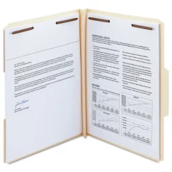 Smead 1.5 in. Top Tab Manila Expansion 2-Fastener Folders - Letter Size/Manila Exterior (50/Box)