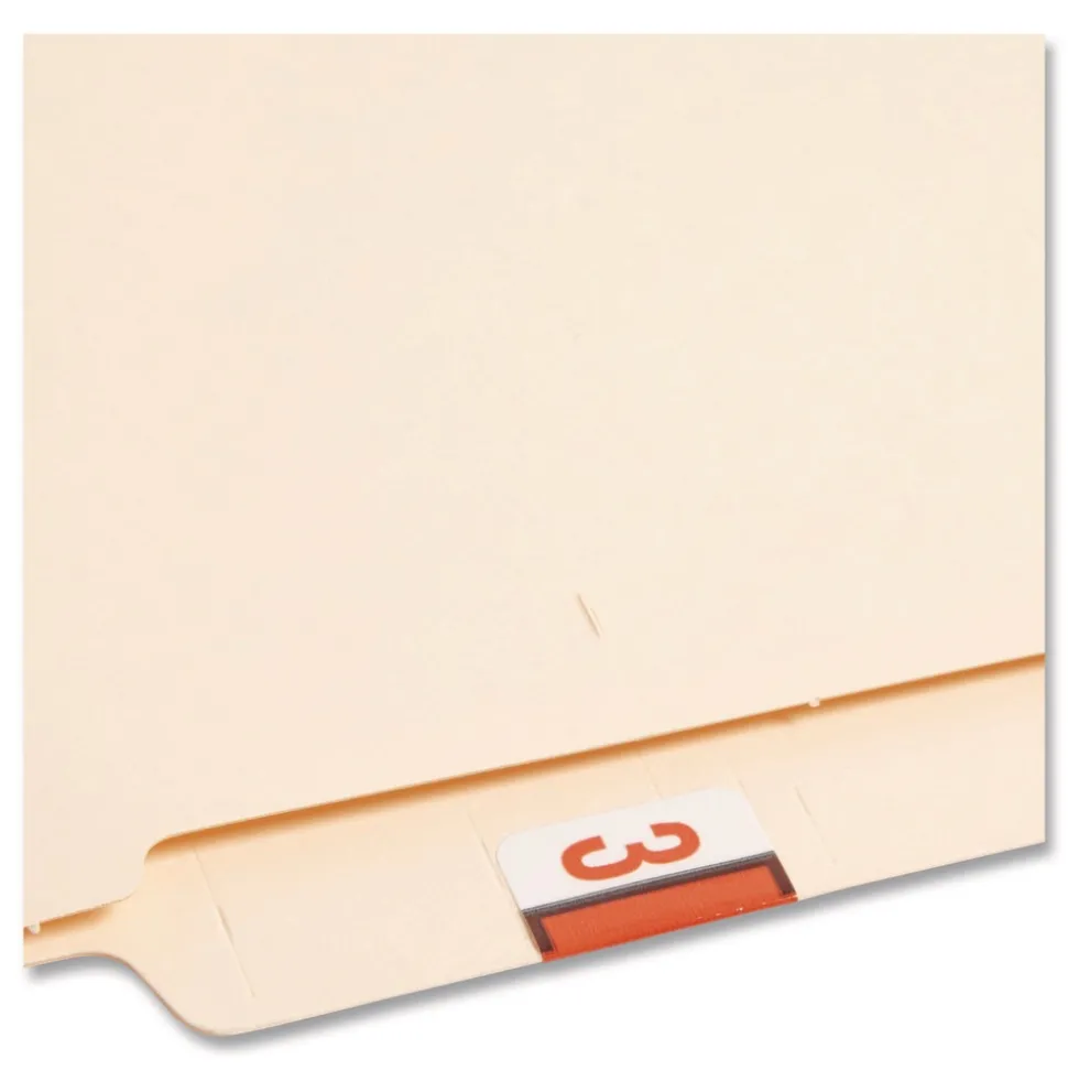 Smead 1 in. x 1.25 in. 3 Numerical End Tab File Folder Labels - White (1-Roll)