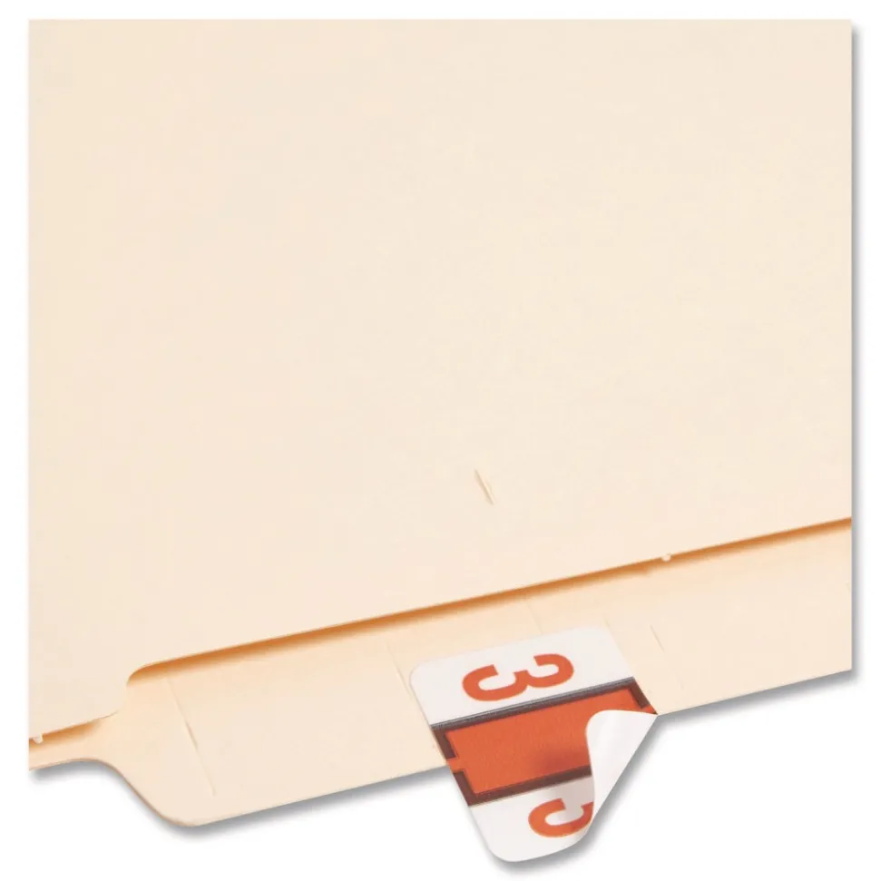 Smead 1 in. x 1.25 in. 3 Numerical End Tab File Folder Labels - White (1-Roll)