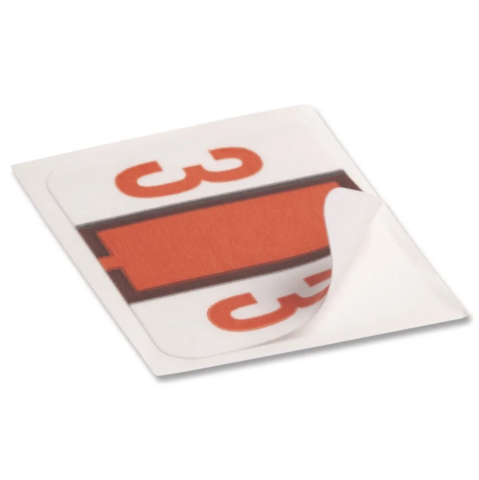 Smead 1 in. x 1.25 in. 3 Numerical End Tab File Folder Labels - White (1-Roll)