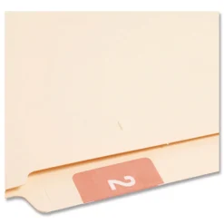 Smead 1.5 in. x 1.5 in. 2 Numerical End Tab File Folder Labels - Pink (1-Roll)