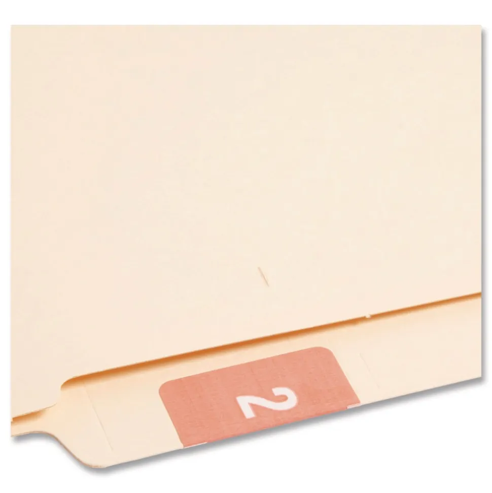 Smead 1.5 in. x 1.5 in. 2 Numerical End Tab File Folder Labels - Pink (1-Roll)