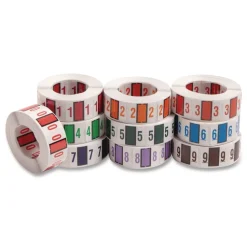 Smead 1 in. x 1.25 in. 0-9 Numerical End Tab File Folder Labels - White (1/Box)