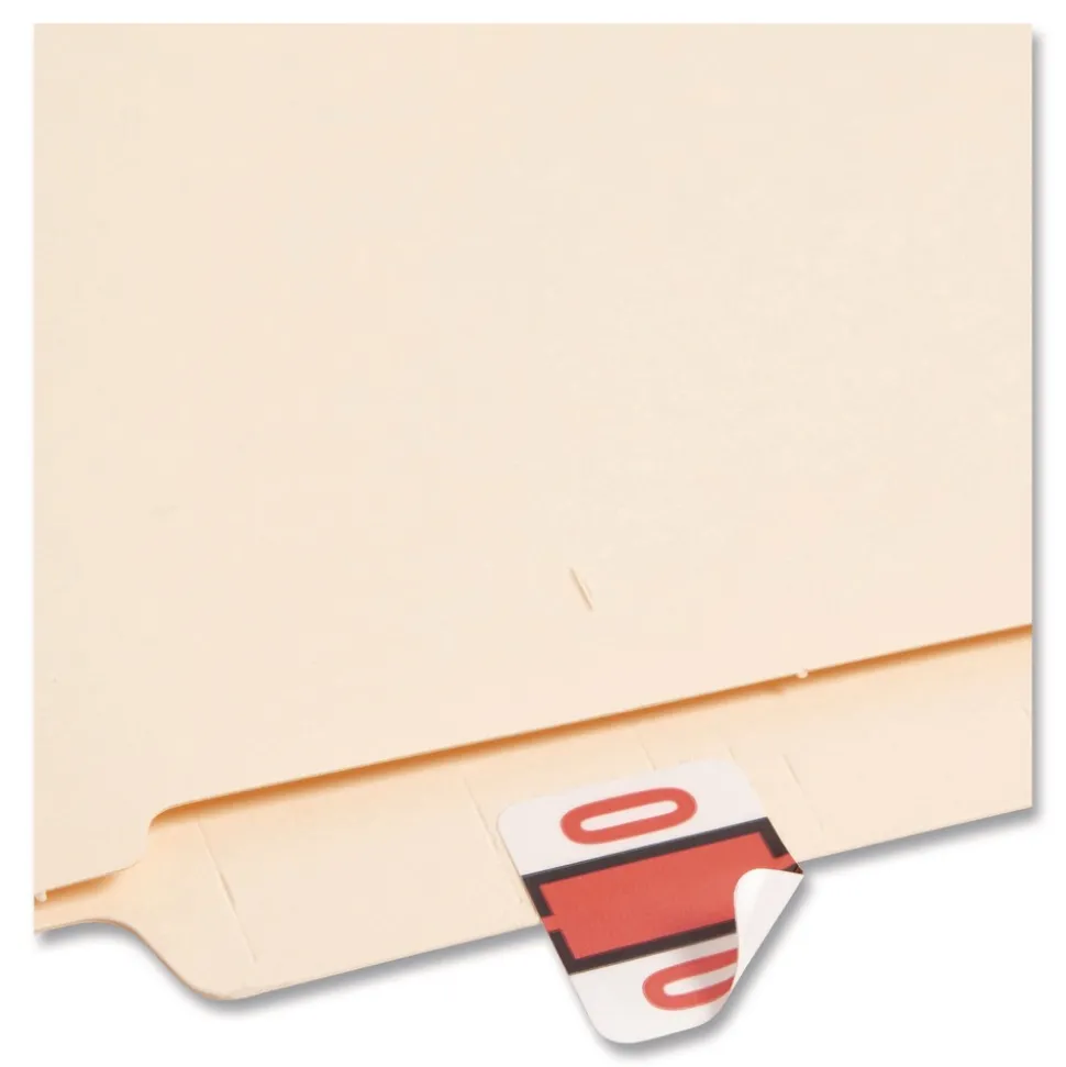 Smead 1 in. x 1.25 in. 0-9 Numerical End Tab File Folder Labels - White (1/Box)