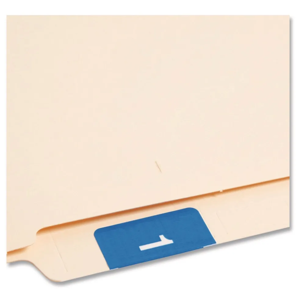 Smead 1.5 in. x 1.5 in. 1 Numerical End Tab File Folder Labels - Light Blue (1-Roll)