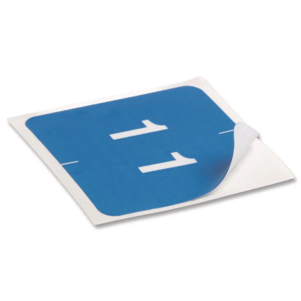 Smead 1.5 in. x 1.5 in. 1 Numerical End Tab File Folder Labels - Light Blue (1-Roll)
