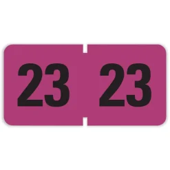Smead 0.75 in. x 1.5 in. 23 Yearly End Tab File Folder Labels - Purple (1-Roll)