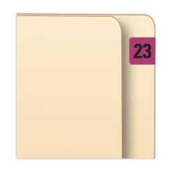 Smead 0.75 in. x 1.5 in. 23 Yearly End Tab File Folder Labels - Purple (1-Roll)