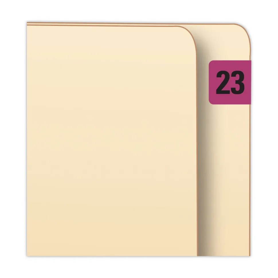Smead 0.75 in. x 1.5 in. 23 Yearly End Tab File Folder Labels - Purple (1-Roll)