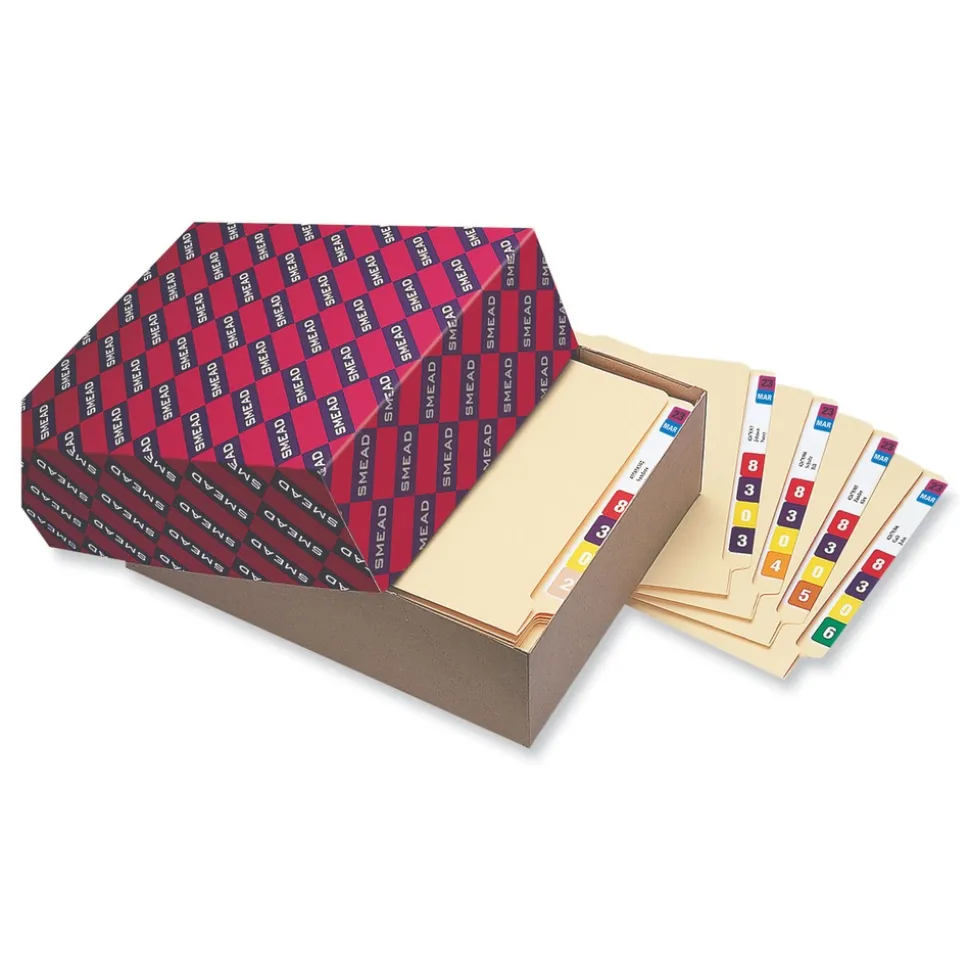 Smead 0.75 in. x 1.5 in. 23 Yearly End Tab File Folder Labels - Purple (1-Roll)