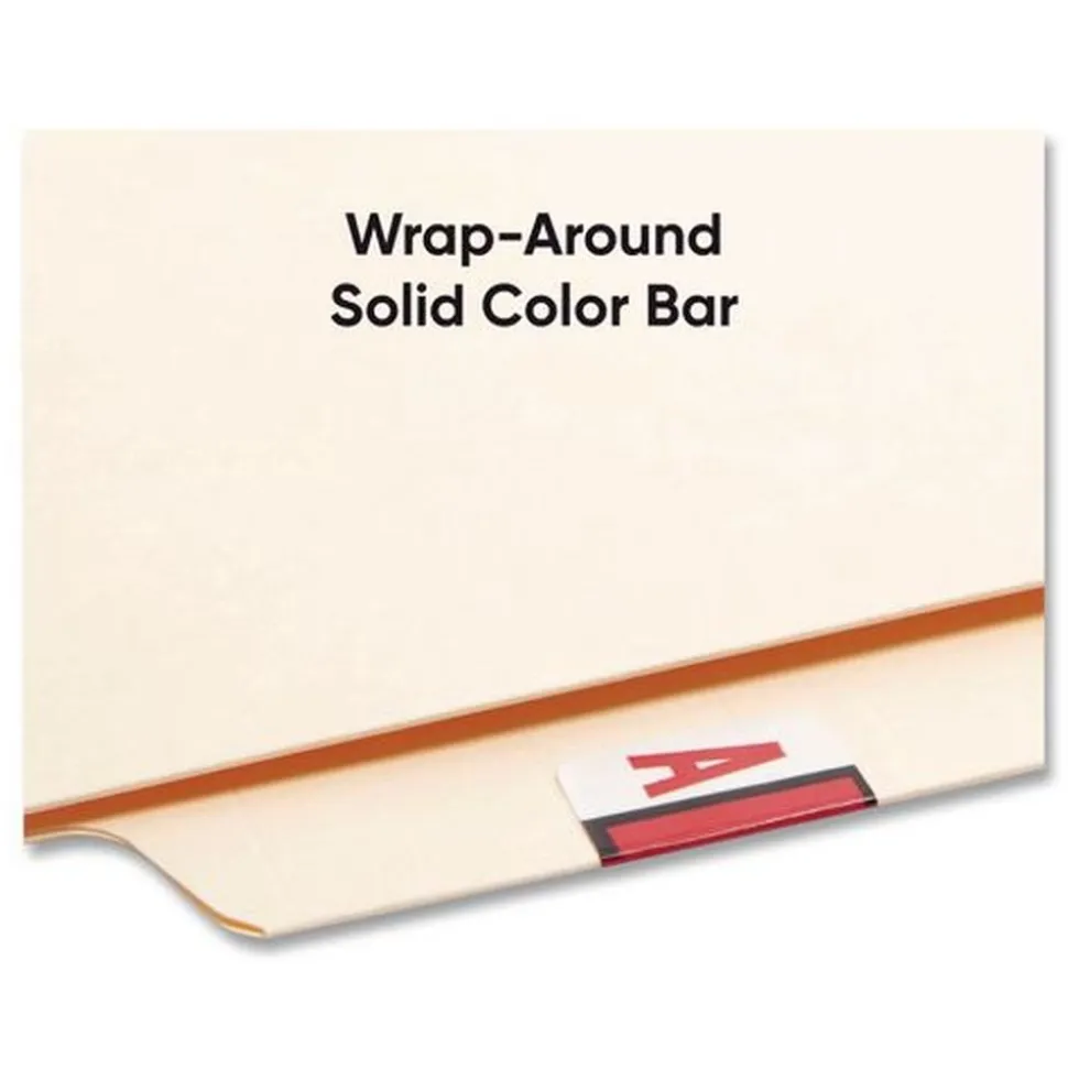 Smead 1 in. x 1.25 in. A Color-Coded End Tab Filing Labels - White (1-Roll)