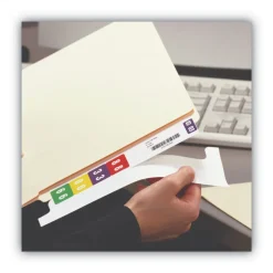 Smead 1.5 in. x 7.5 in. Color-Coded Smartstrip Inkjet Refill Label Forms - Assorted, White (250/Pack)