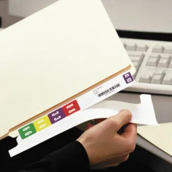 Smead 1.5 in. x 7.5 in. Color-Coded Smartstrip Inkjet Refill Label Forms - Assorted, White (250/Pack)