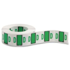 Smead 1 in. x 1.25 in. D Color-Coded End Tab Filing Labels - White (1-Roll)