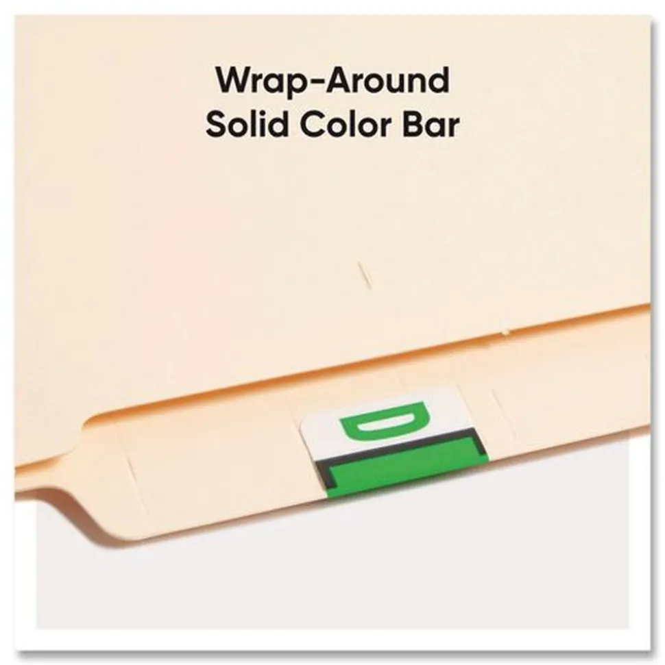 Smead 1 in. x 1.25 in. D Color-Coded End Tab Filing Labels - White (1-Roll)