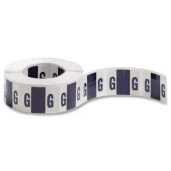 Smead 1 in. x 1.25 in. G Color-Coded End Tab Filing Labels - White (1-Roll)