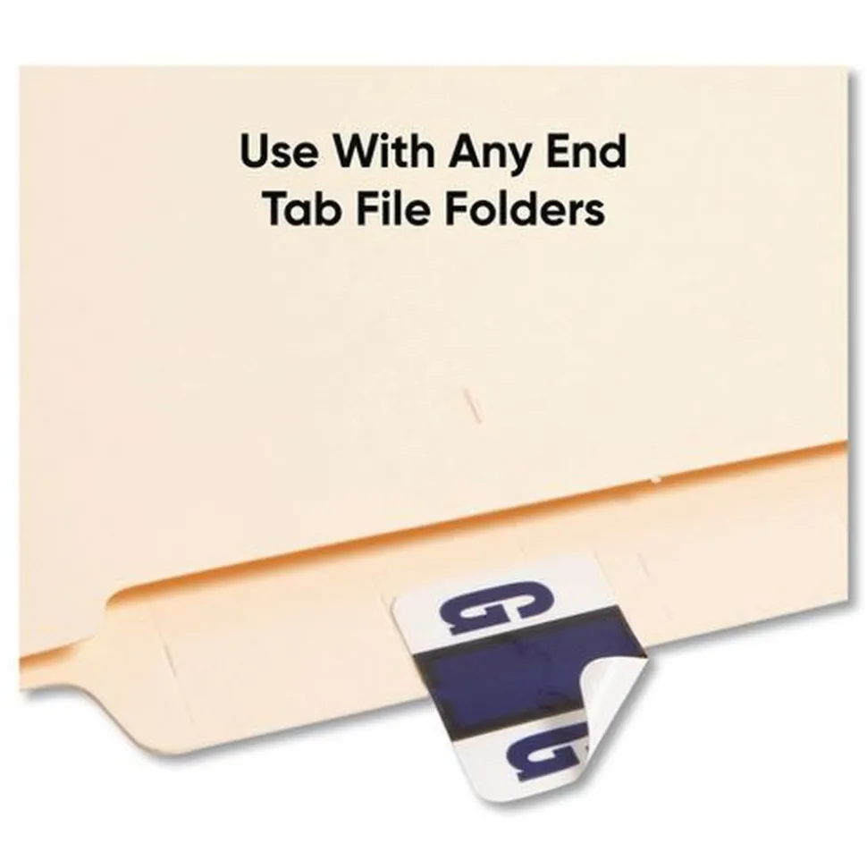 Smead 1 in. x 1.25 in. G Color-Coded End Tab Filing Labels - White (1-Roll)