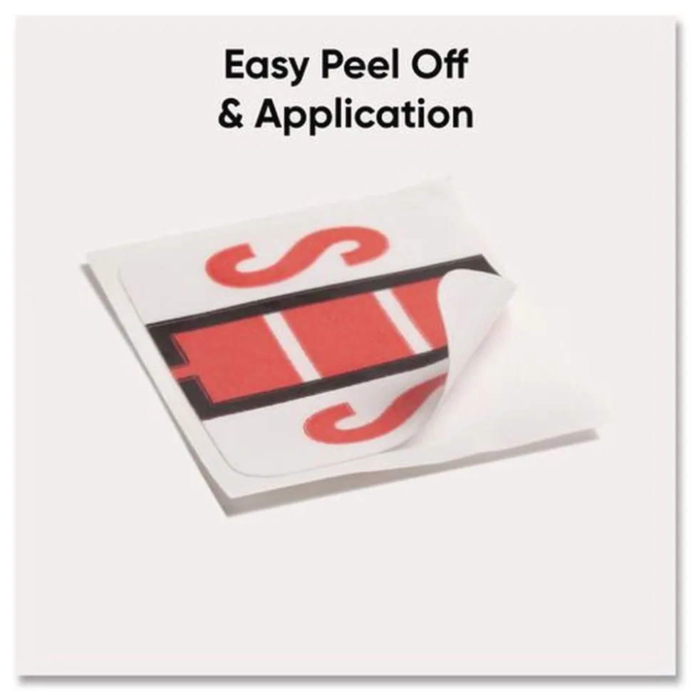 Smead 1 in. x 1.25 in. S Color-Coded End Tab Filing Labels - White (1-Roll)