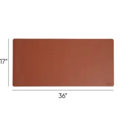 Smead 36 in. x 17 in. Vegan Leather Desk Pads - Brown