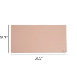 Smead 31.5 in. x 15.7 in. Vegan Leather Desk Pads - Light Pink