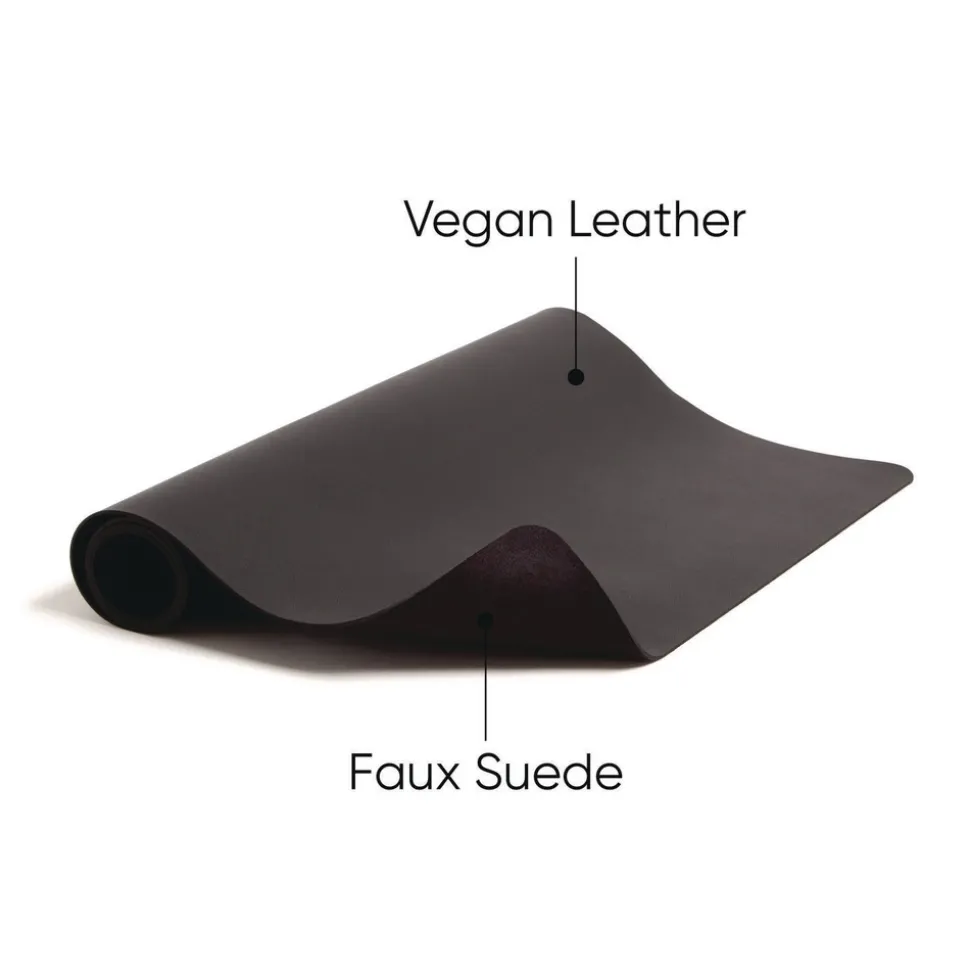 Smead 31.5 in. x 15.7 in. Vegan Leather Desk Pads - Charcoal