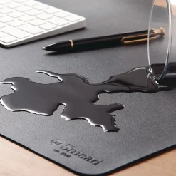 Smead 31.5 in. x 15.7 in. Vegan Leather Desk Pads - Charcoal