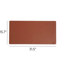 Smead 31.5 in. x 15.7 in. Vegan Leather Desk Pads - Brown
