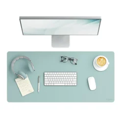 Smead 36 in. x 17 in. Vegan Leather Desk Pads - Light Blue