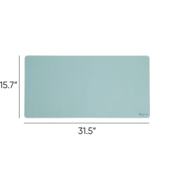Smead 31.5 in. x 15.7 in. Vegan Leather Desk Pads - Light Blue