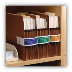 Smead 1.63 in. x 10.13 in. Viewables Pocket Label Pulls - White (45/Pack)