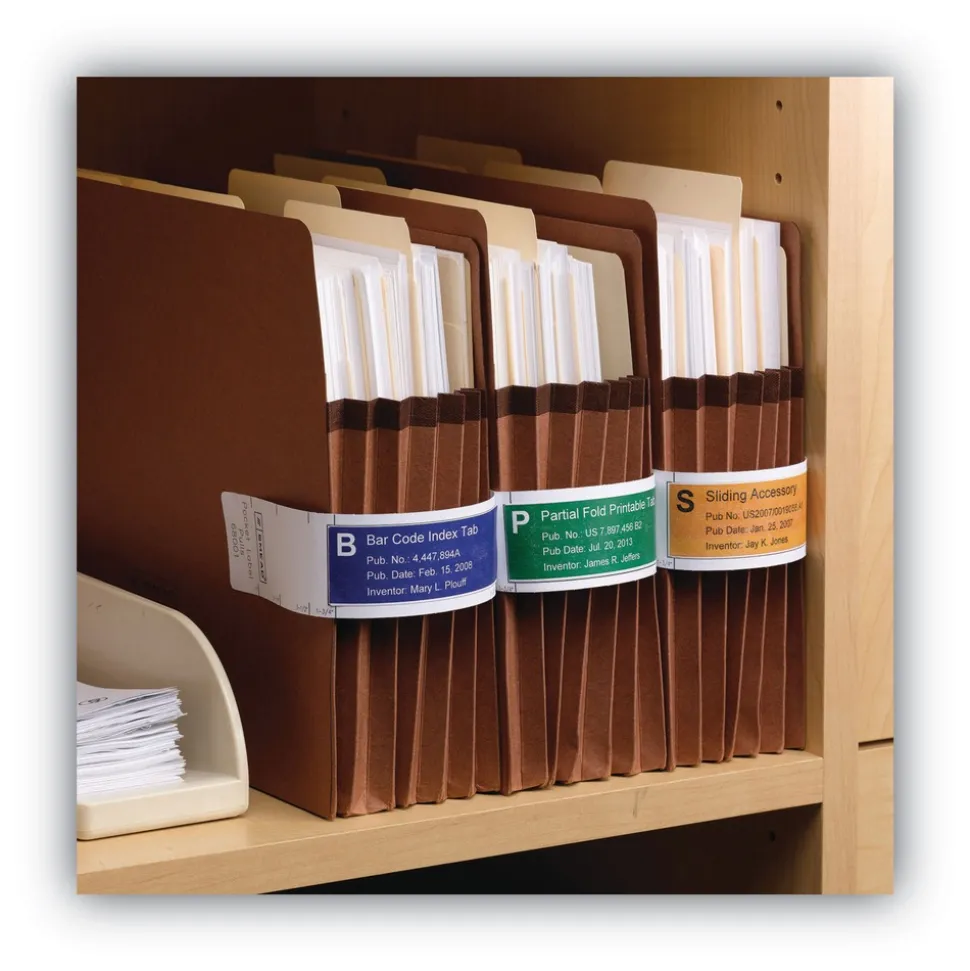 Smead 1.63 in. x 10.13 in. Viewables Pocket Label Pulls - White (45/Pack)