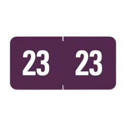 Smead 0.5 in. x 1 in. Yearly End Tab 23 File Folder Labels - Purple (250/Pack)