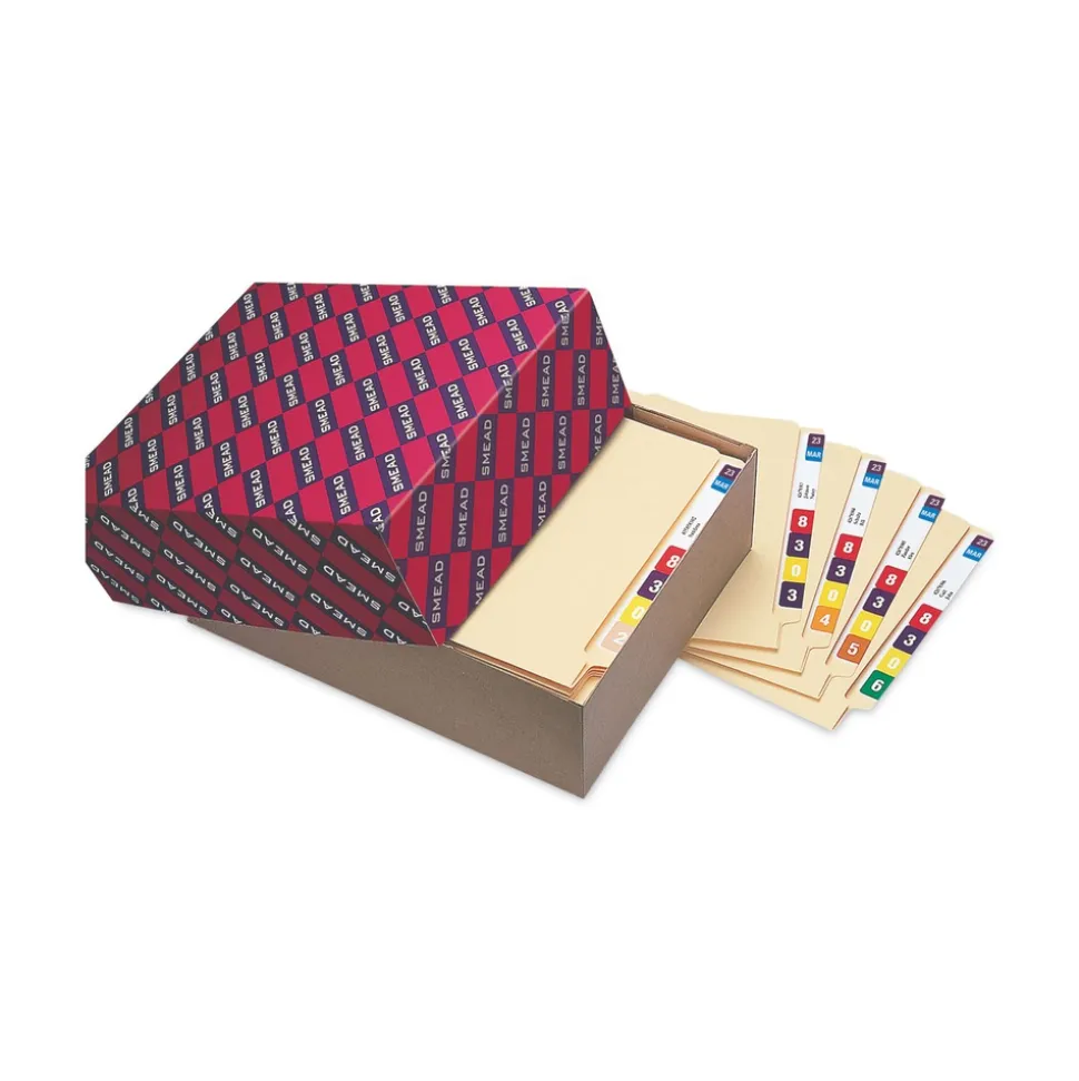 Smead 0.5 in. x 1 in. Yearly End Tab 23 File Folder Labels - Purple (250/Pack)