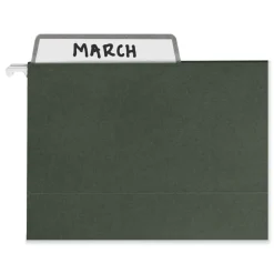 Smead 100 Percent Recycled Letter Size Hanging File Folders with ProTab Kit - Standard Green (1-Kit)