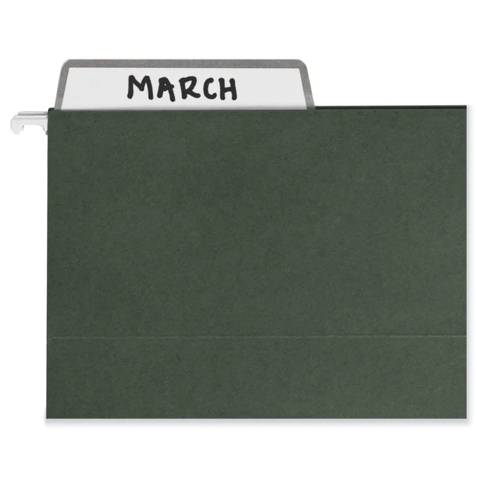 Smead 100 Percent Recycled Letter Size Hanging File Folders with ProTab Kit - Standard Green (1-Kit)