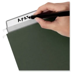 Smead 100 Percent Recycled Letter Size Hanging File Folders with ProTab Kit - Standard Green (1-Kit)