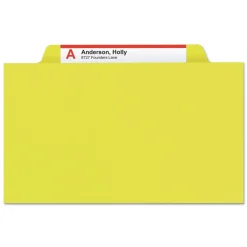 Smead 6 SafeSHIELD Fasteners 2 Dividers Legal Size 6-Section Pressboard Top Tab Pocket Classification Folders - Yellow (10/Box)