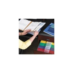 Smead 6 SafeSHIELD Fasteners 2 Dividers Legal Size 6-Section Pressboard Top Tab Pocket Classification Folders - Green (10/Box)