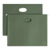 Smead 1 Section 3.5 in. Capacity Letter Size Hanging Pockets with Full-Height Gusset - Standard Green (10/Box)