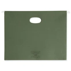Smead 1 Section 3.5 in. Capacity Letter Size Hanging Pockets with Full-Height Gusset - Standard Green (10/Box)
