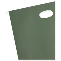 Smead 1 Section 3.5 in. Capacity Letter Size Hanging Pockets with Full-Height Gusset - Standard Green (10/Box)