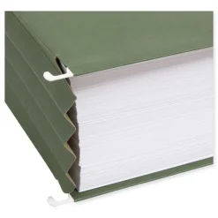 Smead 1 Section 3.5 in. Capacity Letter Size Hanging Pockets with Full-Height Gusset - Standard Green (10/Box)
