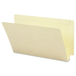 Smead 27275 Straight Tabs Legal Size 1.5 in. Expansion Heavyweight End Tab Expansion Folders - Manila (50/Box)