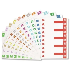 Smead 1.16 x 3.13 AlphaZ Color-Coded A-Z Labels Starter Set - Assorted (1/Box)