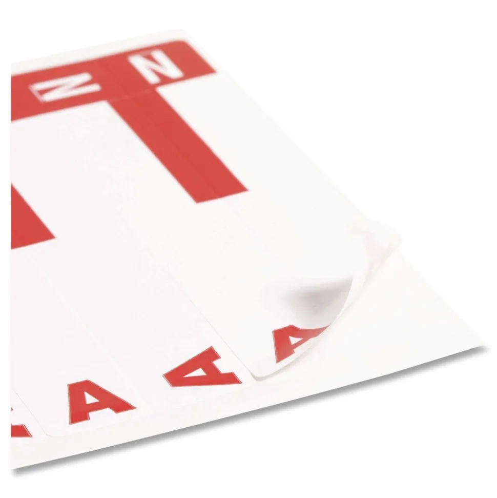 Smead 1.16 x 3.13 AlphaZ Color-Coded A-Z Labels Starter Set - Assorted (1/Box)