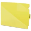 Smead 8.5 x 11 Two-Pocket Style End Tab Poly Out Guides - Yellow (50/Box)