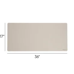 Smead 36 x 17 Vegan Leather Desk Pads - SandStone