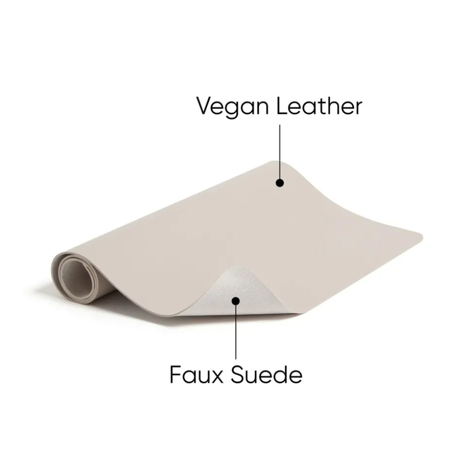 Smead 36 x 17 Vegan Leather Desk Pads - SandStone